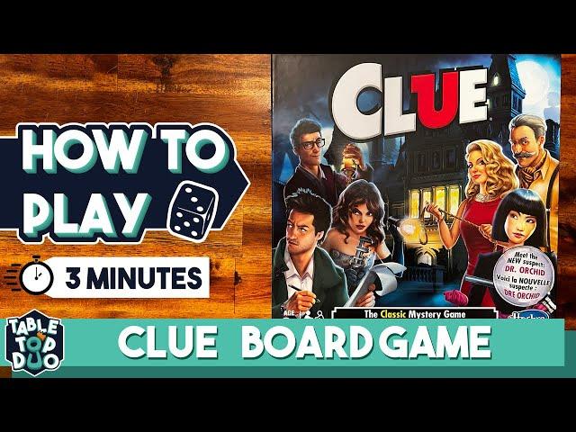 How To Play Clue Board Game in 3 minutes (Cluedo Board Game Rules)