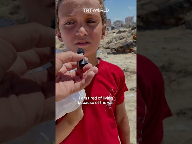 'I want to die' - a Palestinian child in Gaza says due to war