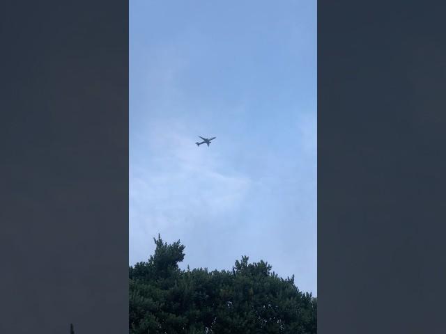 Airplane soaring through Auckland’s sky! ️️ A breathtaking view above the city.  #nature #sky