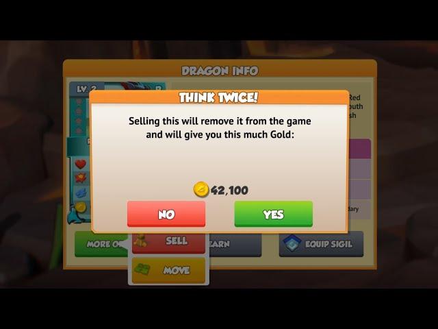 My mistake in selling Red Jaw Dragon - Dragon Mania Legends