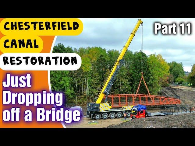 New Chesterfield Canal Bridge Arrives at Staveley