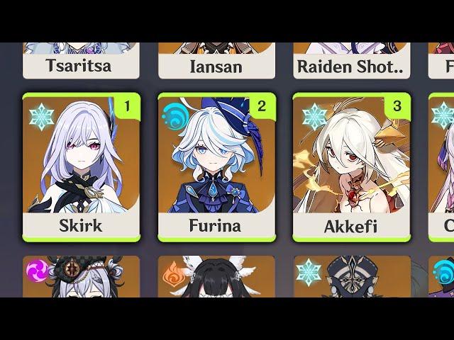 NEW UPDATE! SKIRK TEAM WITH FURINA AND AKKEFI + Akkefi Design Update- Genshin Impact