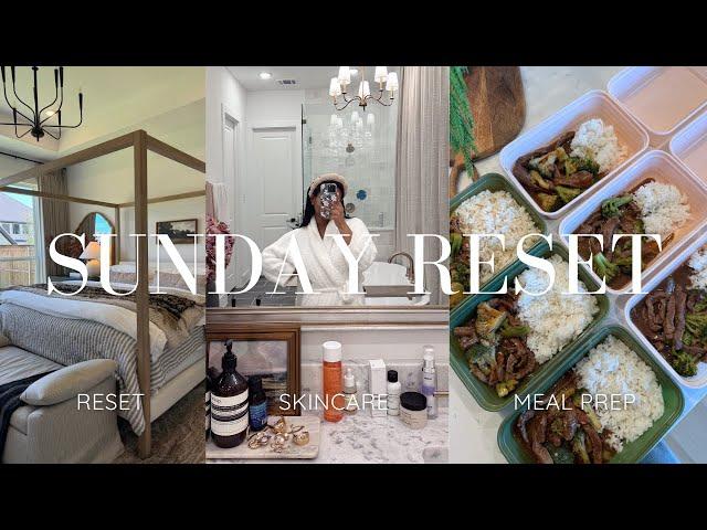 CHILL SUNDAY RESET VLOG: meal prep for the week, clean with me, self care routine