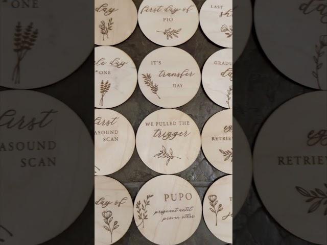 Woodworking Projects - IVF Wooden Milestone Discs #youtubeshorts