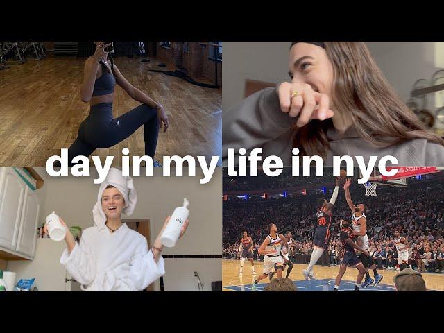 day in my life in nyc (knick's game, running errands, grocery haul)