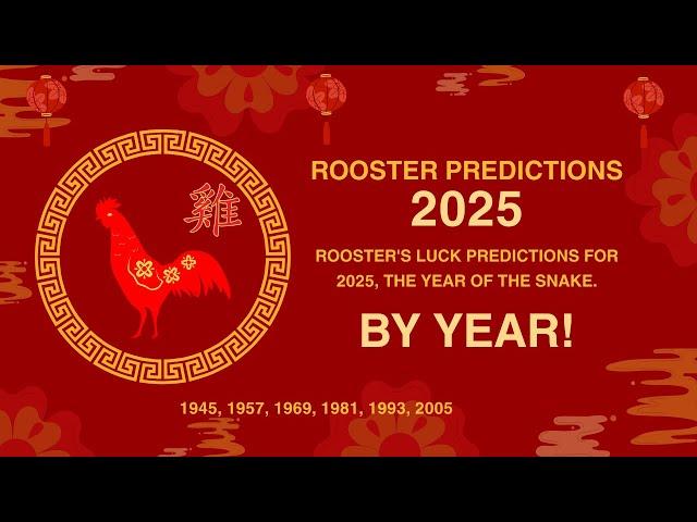 Rooster Predictions for 2025 By Birth Year + Tips  #predictions