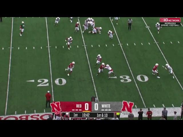 Jahmal Banks' block Nebraska spring game 2024