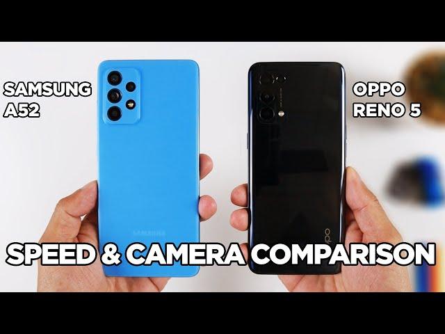 Samsung A52 vs OPPO Reno 5 SPEED TEST & CAMERA Comparison | Zeibiz