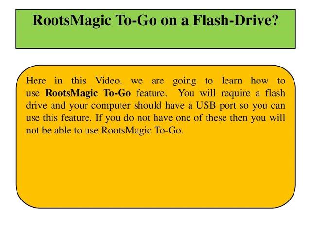 RootsMagic To Go on a Flash Drive | RootsMagic 8 Download | RootsMagic  Family Tree Maker Software