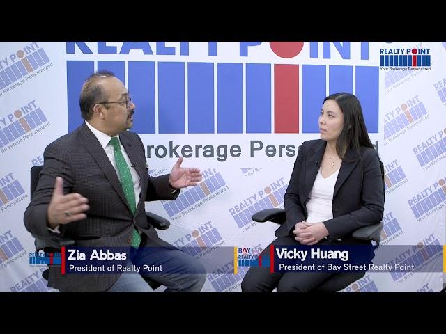 Zia Abbas & Vicky Huang, CEO of Bay Street Realty Point