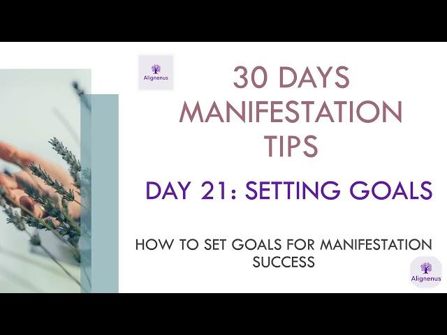 21/30 Days of Manifestation Tips  Setting Goals: How to Set Goals for Manifestation Success!