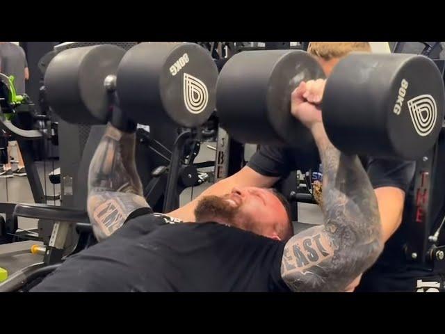 Retired Eddie Hall Tries His Press Strength