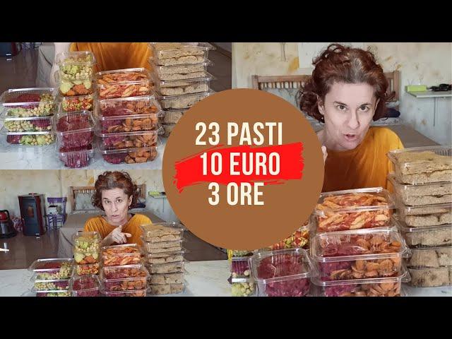 23 pasti con 10 euro, pronti in 3 ore. MEAL PREP come organizzare i pasti ! TUTORIAL COMPLETO