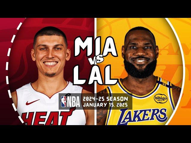 MIAMI HEAT vs LOS ANGELES LAKERS | FULL GAME HIGHLIGHTS | January 15, 2025 | 2024-25 Season