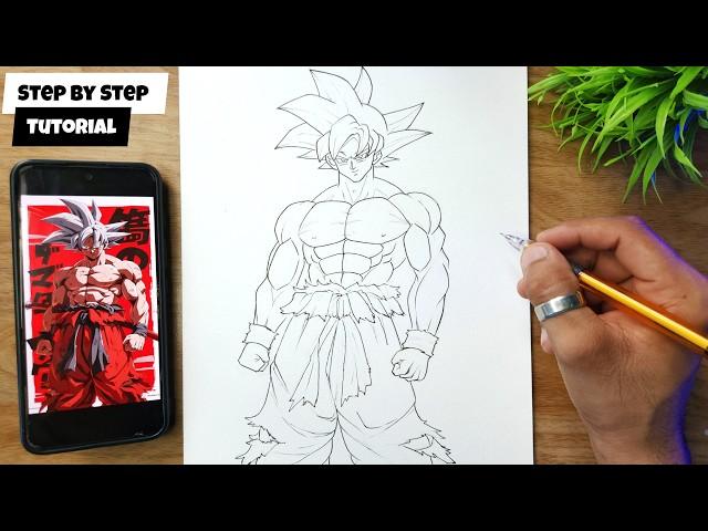 How To Draw Goku Full Body In Few Simple Steps Tutorial For Beginners @AjArts03