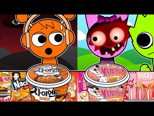 Incredibox Sprunki - Oren VS Pinki Convenience Store ORANGE PINK MUKBANG 2 | Incredibox Animation