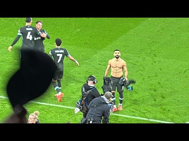 LIVERPOOL AWAY END GOES MENTAL FOR SALAH WINNER & FULL TIME SCENES! | SOUTHAMPTON 2-3 LIVERPOOL