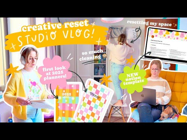 Creative Reset!  Feeling Unmotivated, Artist Date + 2025 Planner Cover Reveal | Small Business Vlog