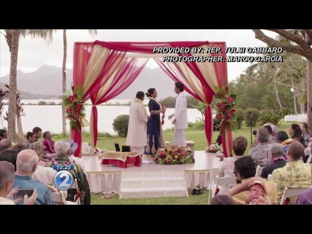 Rep. Tulsi Gabbard weds in Windward Oahu