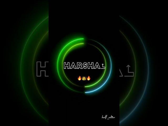Trending name status video editing...tag your friends #harshal #half_editer #marathiediter