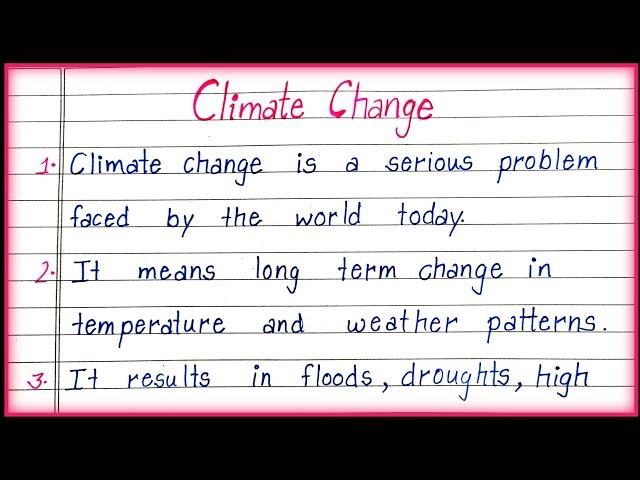 10 Lines on Climate Change in English| Essay on Climate Change|