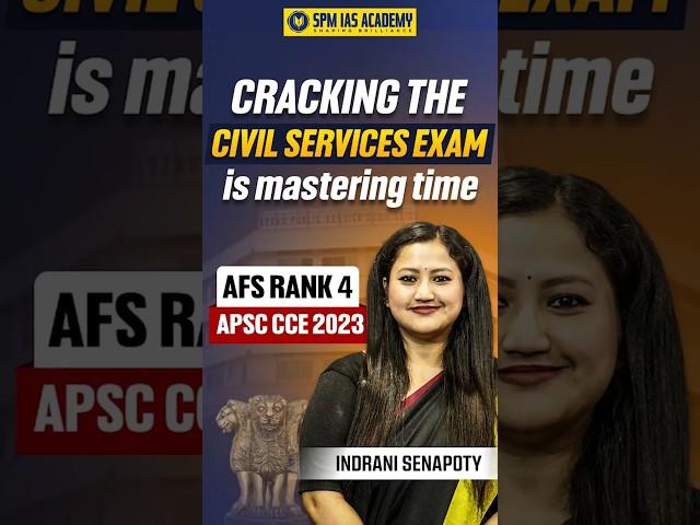 Master time management if you want to clear the Civil Services | Indrani Senapoty, AFS Rank 4