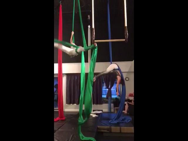 “Chasing Twisters” C2air aerial silks dress rehearsal