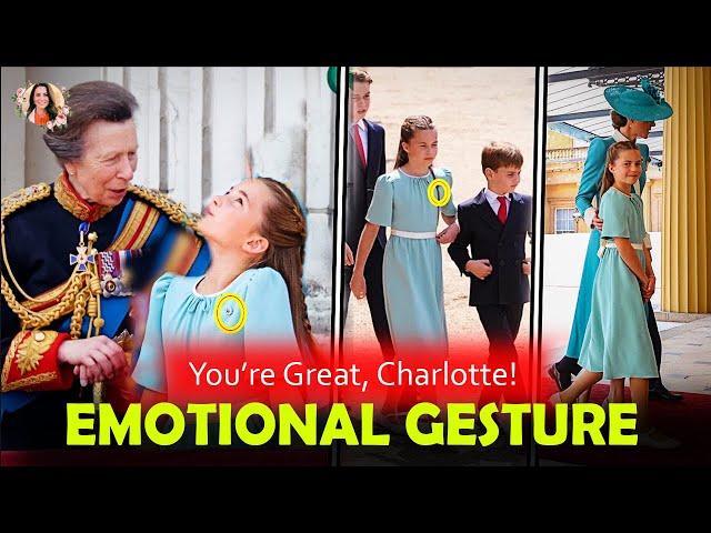 Charlotte Mesmerized the World in Stunning Teal Dress & Diamond Horseshoe Brooch Gifted by the Queen