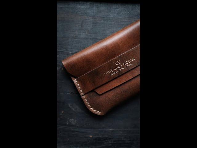 Making a handmade leather flap wallet!