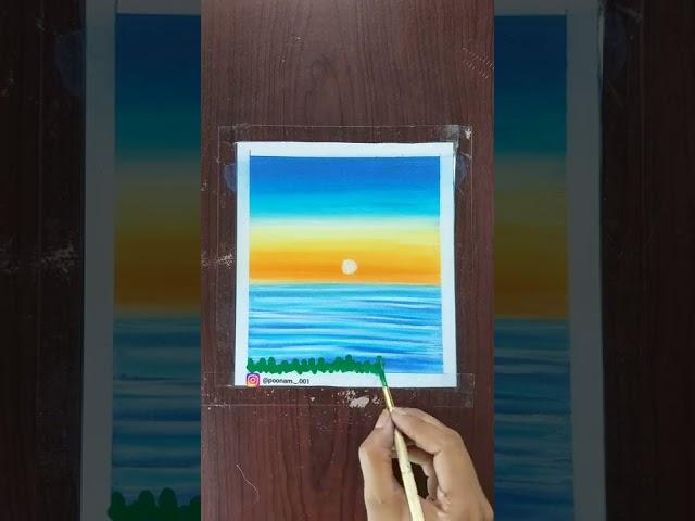 Drawing with soft pastels | easy sunrise drawing #shorts