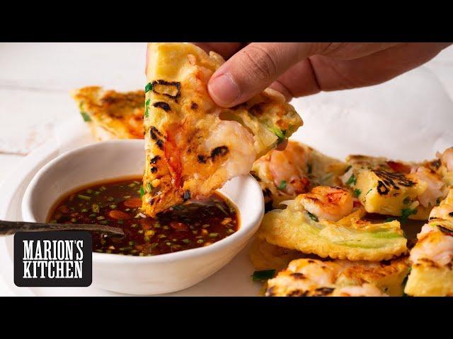 Korean-style Prawn & Scallion Pancakes - Marion's Kitchen
