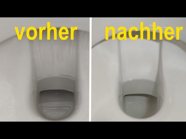 Ablagerungen und braune Verfärbungen am WC entfernen - DAS hilft wirklich!