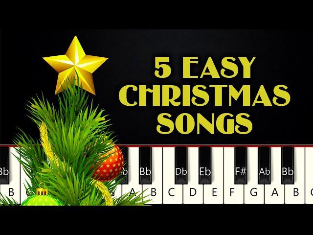 5 Easy Christmas Songs | BEGINNER PIANO TUTORIAL