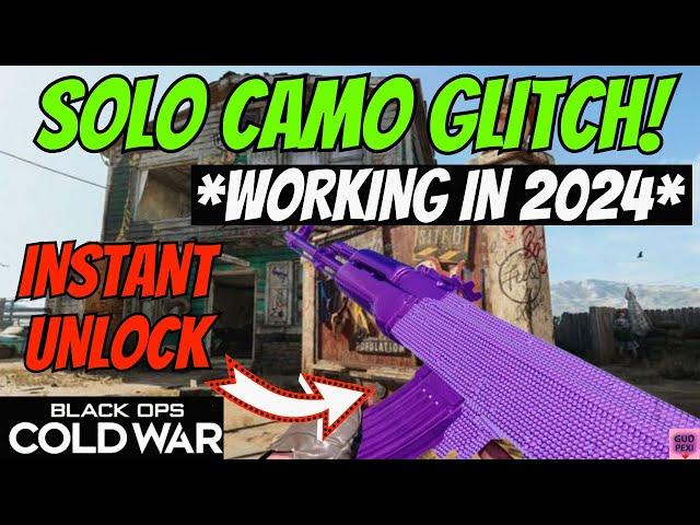 SOLO INSTANT UNLOCK ALL CAMOS GLITCH! (WORKING IN 2024) COLD WAR GLITCHES *AFTER ALL PATCHES*