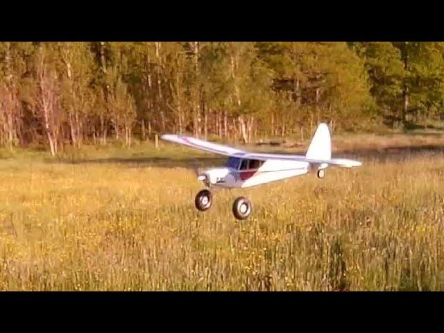 Multiplex FunCub evening flight, STOL and aerobatics