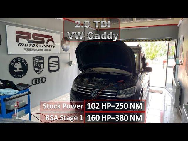 VW Caddy 2.0 TDI 160hp 380nm | Stock: 102hp - 250 NM | 50-150 km/h Test | Top Speed |RSA Motorsports