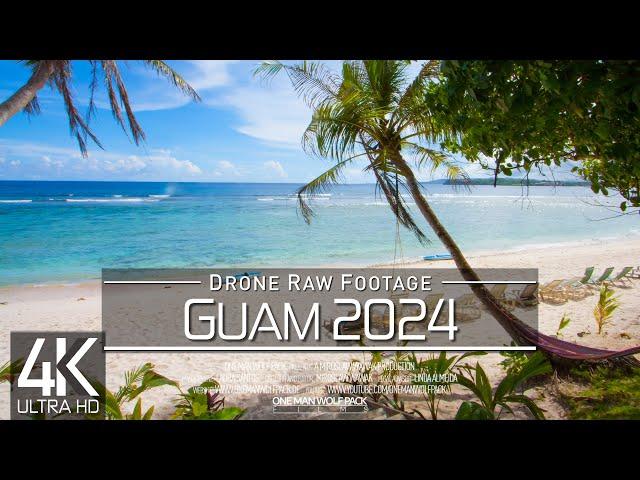 【4K】 Drone RAW Footage  This is GUAM 2024  U.S. / South Pacific  UltraHD Stock Video