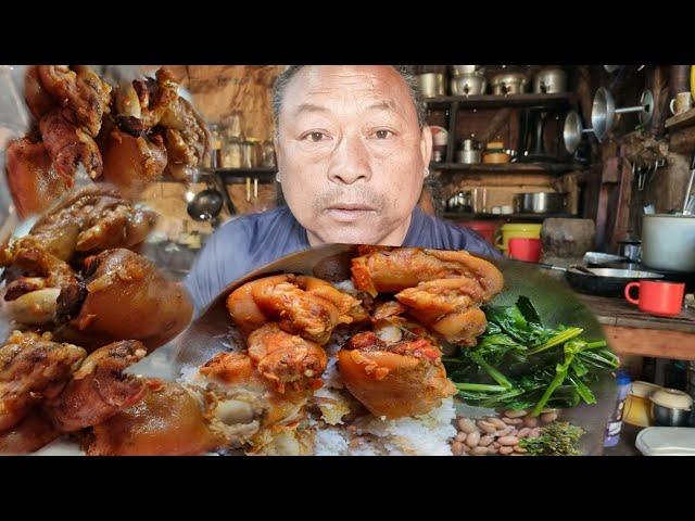 First day 2025  #mukbang | Eating delicious pork trotters | Naga Style @khipsvlog3739