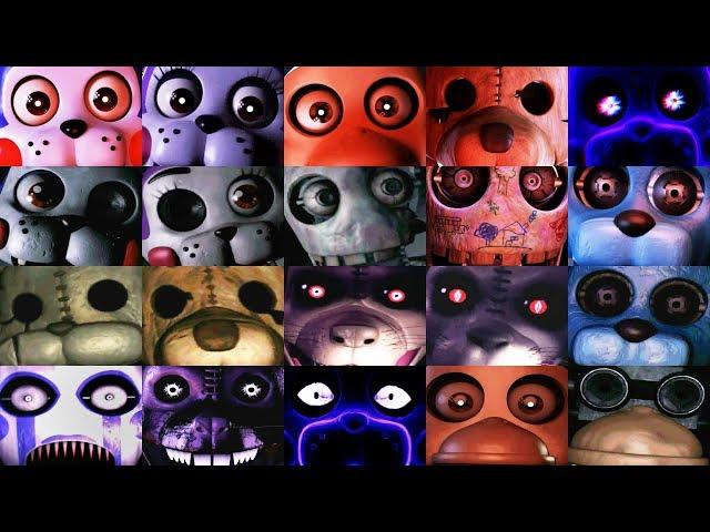 All FNAC JUMPSCARES in 2 Minutes! (2015-2019) | FNAC 1, 2, 3, Remastered