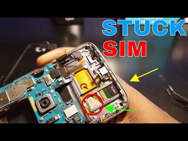 How do I remove Stuck sim Card tray - Samsung Galaxy S7 | Phone Repair | Get Fixed