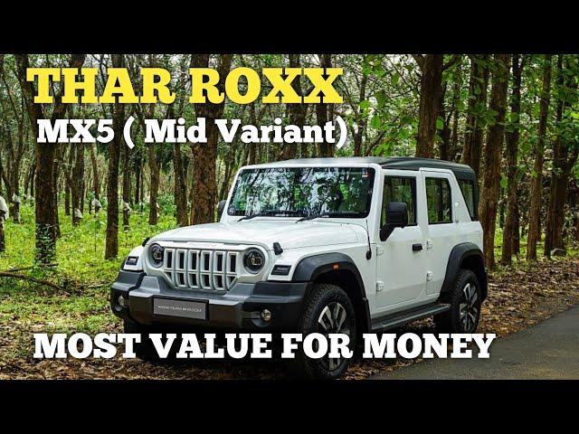 MAHINDRA THAR ROXX MX5 MID VARIANT DETAILED MALAYALAM REVIEW