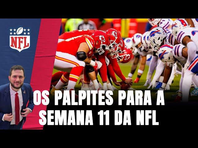 CHIEFS vs BILLS, STEELERS vs RAVENS, E MUITO MAIS: OS PALPITES DA SEMANA 11 DA NFL