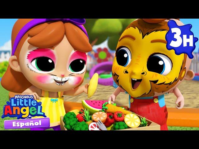 Hacemos sonido de animales| Canciones Infantiles| Juega | Moonbug Español | Little Angel