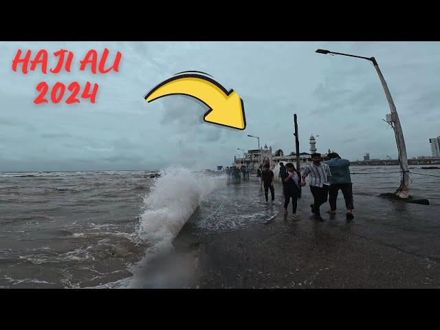 HAJI ALI | Haji ali in rain  2024 | हाजी अली में पानी पानी होगा | haji ali  4k video