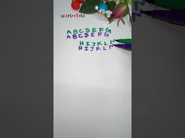 #2d Alphabet writing ️ #art #trending #shorts #satisfying #number #drawing  #ytshorts #short