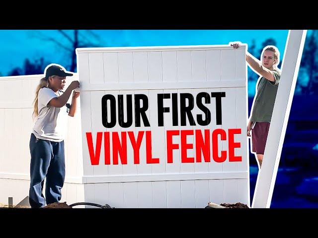 OUR FIRST VINYL FENCE - LOWES / HOME DEPOT