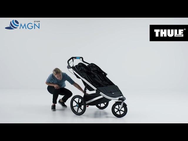 Compacta e Confortável Thule Urban Glide 2 Garrinho para Corrida Duplo Alumínio/Preto Jet