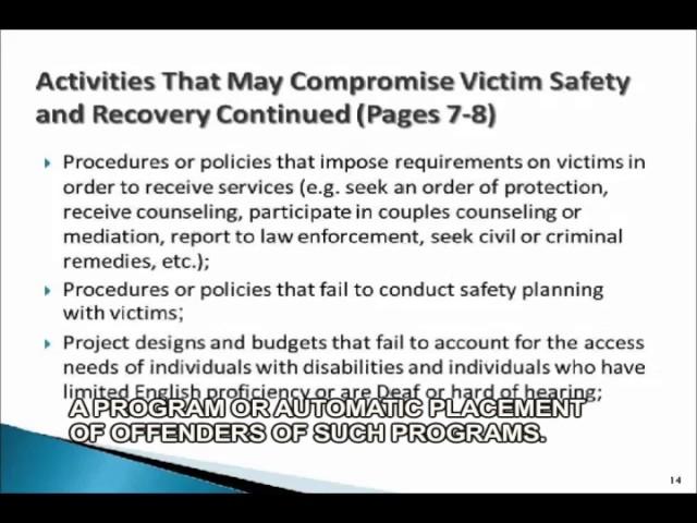 Improving Criminal Justice Responses