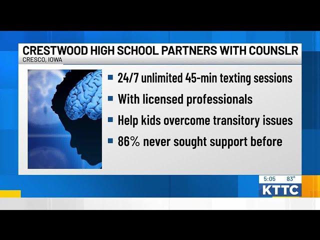 New partnership brings 24/7 mental health support for Cresco high school’s students