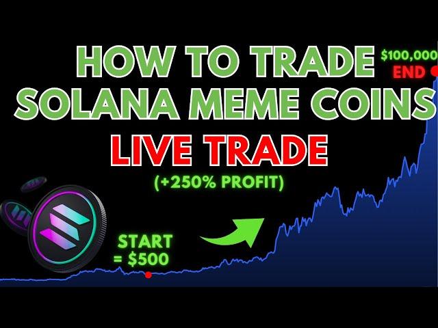 Make $500 Every Day Trading Solana Meme Coins 2024 (Live Trade Example +250%!!)